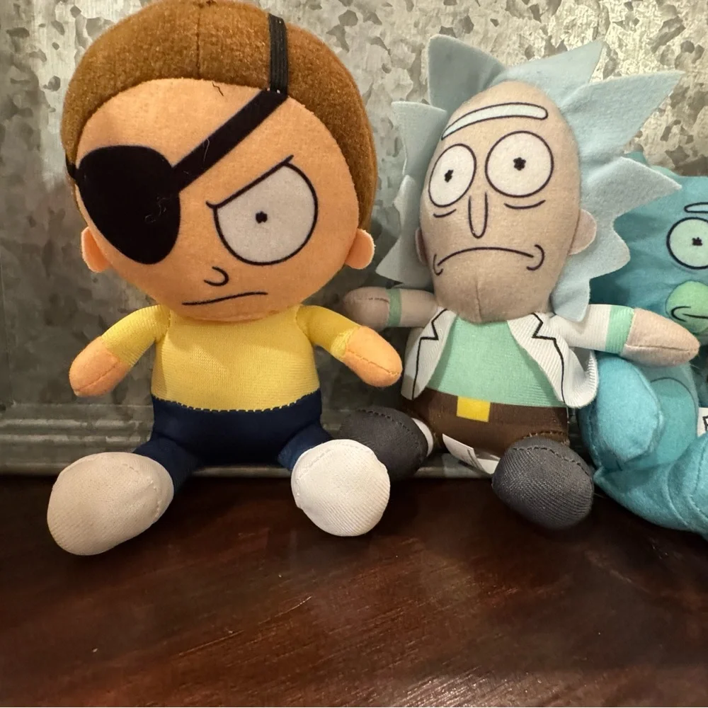 Rick and Morty bundle Plush Doll 6” Adult Swim Cartoon Network Soft Toys - Picture 2 of 4